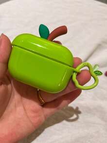 Apple 圖案半透明可愛 3D 蘋果設計 Pro 3/Pro 2/3代 藍牙耳機保護殼 2代 Apple 4 - 綠色 - 查看 16
