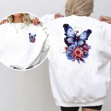 1/2/3pcs DTF Heat Transfer Iron-On Patches, Charming Butterfly And Floral Cartoon Patterns, Suitable For T-Shirts, Hoodies And Tote Bags, Used For Decorating Clothing And Home Holiday Decorations - Multicolor - View 5