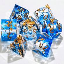 Set Dadu Resin D&D, Dadu Permainan Peran (RPG) Sharp Edge (D&D) - MultiWarna - View 11