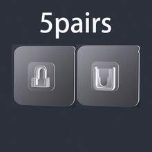 Transparent Unmarked Holeless Installation Snap Clips For Hanging Power Outlets And Picture Frame Decor, Suitable For Bathroom, Kitchen, Office - A - View 14