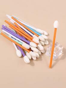 25pcs Single-Head Sponge Eyeshadow Applicators, Multi-Color Multi-Purpose Sponge Sticks For Eyeshadow, Nail Art, Lipstick, Portable Makeup Tools - Multicolor - View 6