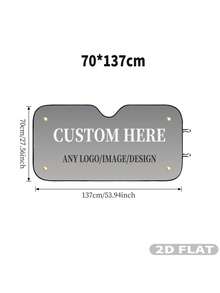 1pc Personalized Car Sun Shade, Customizable With Any Pattern, Comes With 4 Suction Cups, 2D Flat Printing, Practical Accessory For All Car Windshields, Easy To Clean And Install, Multiple Sizes Available, Perfect Gift For Car Enthusiasts - 1pc - View 11