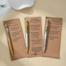 1pc Crystal Stone Ballpoint Pen, 1.0mm Fine Tip, Quick-Dry Ink, Smooth Writing, Cute Aesthetic Stationery, Suitable For Journaling, School, Office And Daily Use - Round - View 1