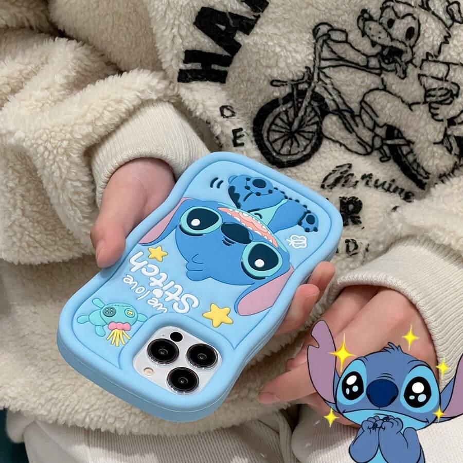 Casing Ponsel Silikon Gelembung 3D Disney Stitch, Pelindung Anti Guncangan Kartun Lucu, Kompatibel dengan iPhone 18 Pro Max, 18 Pro, Kompatibel dengan iPhone 12, Kompatibel dengan iPhone 12 Pro, Kompatibel dengan iPhone 13 Pro/14 Pro/15 Pro, Kompatibel dengan iPhone 12 Pro Max/13 Pro Max/Kompatibel dengan iPhone 14 Pro Max/Kompatibel dengan iPhone 15 Pro Max, Kompatibel dengan iPhone 14 Plus/15 Plus, Kompatibel dengan iPhone 16, Kompatibel dengan iPhone 16 Pro/Pro Max/Plus, Kompatibel dengan iPhone 17 Pro/Pro Max - Biru - View 1