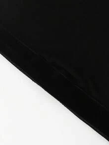 1件裝女款純色天鵝絨防滑套頭帽，舒適親膚底帽，透氣頭巾內帽，適合長時佩戴，穆斯林頭巾內帽，適用日常使用 - 黑色天鵝絨防滑筒帽 - 查看 7