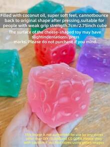 Glacier Jumbo Clear Cheese Squishy Toy - Multicolor - View 34