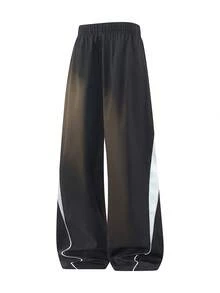 Men's Casual Fashion Straight Leg Pants, Suitable For Outdoor Sports And Streetwear, Spring/Autumn - Black - View 3