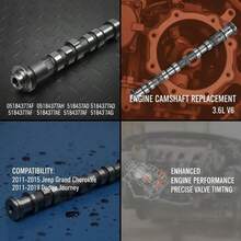 Engine Camshaft, 05184377AF 05184377AH 5184377AD 5184377AE 5184377AF 5184377AG Cam Replacement, Work With 2011-2015  Grand Cherokee, 2011-2019 Dodge Journey, 3.6L V6-XY681504 - Multicolor - View 5