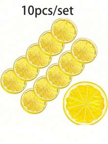 1/10/20pcs/Set Yellow Artificial Lemon Fake Fruit, Suitable For Halloween, Christmas, Horror Style, Indoor/Outdoor Halloween Decoration, Halloween Decor, Christmas Decor, Christmas Tree, Gothic Style Halloween Decoration - Yellow - View 12