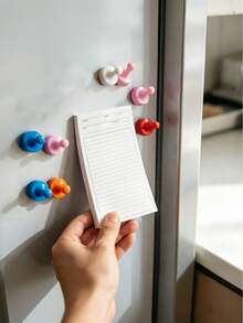 Multi-Color Round Durable Magnetic Push Pins, Reusable Whiteboard Magnetic Pins, Magnetic Push Pins; Extended Horizontal Line Learning Plan Memo Pad, Tear-Off Blank Lined Note Paper, No-Glue Sticky Notes; Suitable For Office, Campus, Teacher, Student, Classroom, Home Refrigerator, Bulletin Board Display, Schedule Planning, Lesson Preparation, Note-Taking, Memo List, Document Fixing Stationery Supplies - Multicolor - View 6