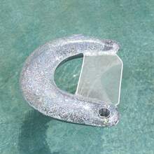 1pc Mermaid Hammock With Cup Holder - Perfect For Beach, Water Sports, Pool Floating Mat, Beach Essential, Beach Essentials - Silver - View 2