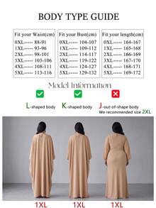 SUPGIR 大码女式圆领长袖亮片拼接腰部缎面晚礼服 春季款 - 香檳色 - 查看 7