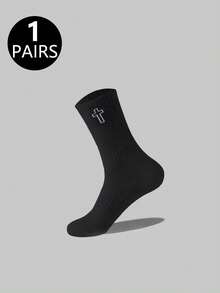 1/5/10/20 Pairs Unisex Cross Sports Socks, Casual Minimalist Style Suitable For Dating And Sports Wear - Multicolor - View 8