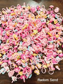 10pcs/Set Randomly Sent Girls Multicolor Cute Food & Fruit Rings Princess Dress-Up Accessories Gift (No Packaging Box) - Multicolor - View 4