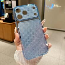 2件裝新款亮片鑽石圖案手機殼，適用於 iPhone 17 Pro Max，精準開孔時尚防摔 TPU 軟殼 - 藍粉紅色 - 查看 3