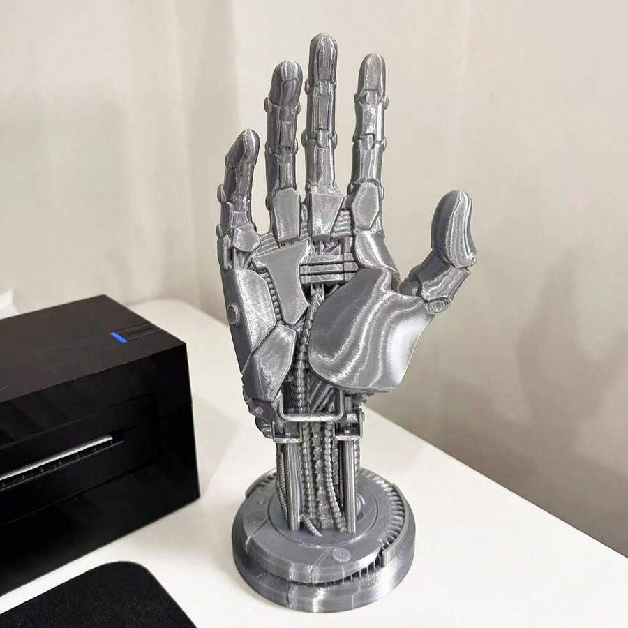 1pc Cyberpunk Creative Mechanical Hand Game Controller Stand, Multifunctional Desktop Storage Rack, Suitable For Game Controllers And Phones, Ideal Gift For Gamers, Exquisite Gift And Decoration, Mechanical Arm Shaped Game Controller Stand, Ring Bracelet Desktop Pendant