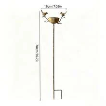Vintage Iron Bird Feeder With Bird Nest Decoration And Bird Statue, Also Functions As Bird Bath And Feeder, Includes Easy-To-Clean Tray, Suitable For Wild Birds, Essential For Garden Bird Watching Enthusiasts - A - View 5