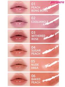 Peripera 2.4 G MOOD GLOWY TINT KEY 化妝品吊飾液體唇彩棒,豐盈果凍光澤透亮亮澤感,不乾澀長效持色唇釉鑰匙圈,可穿戴美妝配件,可用作包包掛飾,韓系美妝 - 06 Baked Peach - 查看 9