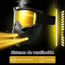 Face Mask Goggles, Motocross Goggles, Riding Helmet, Retro Ski Goggles - Multicolor - View 7