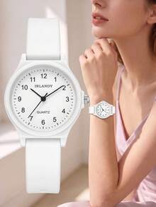 JasonRolls 5PCS Women's Wristwatches Vintage Classic Minimalist Round Dial Exquisite Digital Scale Elegant Women's Quartz Watch Suitable For Daily Casual Decoration, Holiday Parties, Valentine's Day, Anniversary, Wedding, Christmas And Other Occasions Also The Best Holiday Gift For Family And Friends Christmas Gift - Multicolor - View 3