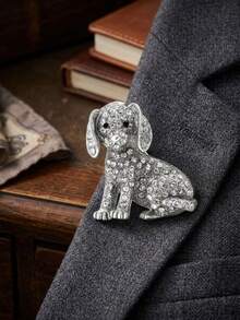 Enamel Rhinestone Dog Brooches - Classic Animal Pins For Women Unisex Casual Party Jewelry Accessories / Friends Gifts Badges Decoration - Dog - View 7