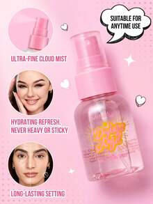 MISSLYN 1Pc Daylight Angel Matte Fixing Spray, Oil Control Setting Spray, Ultra Fine Mist, Lightweight Formula, Face Makeup Setting Mist, Party/Y2K/Daily, Long-Lasting/Soft Glam/Natural Glow, Setting Spray, Halloween Makeup - #01 Watermelon Splash - View 3