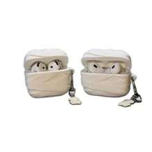 1pc Cartoon White Bandage Mummy Creative Pro 3 Wireless Bluetooth Earphone Protective Case 4 Cute Soft Shell 1/2/3/4 Generation - Multicolor - View 6