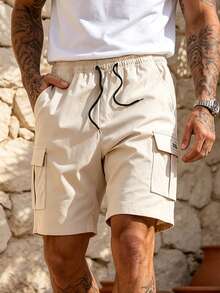 Men's Casual Cargo Shorts, Versatile For Daily Commute And College Style, Summer - Khaki - View 1