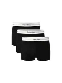 Calvin Klein [حزمة] 3 عبوات من سراويل داخلية رجالية + هودي رجالي أسود بشعار كالفن كلاين - أسود/أبيض+أسود - مشاهدة 2