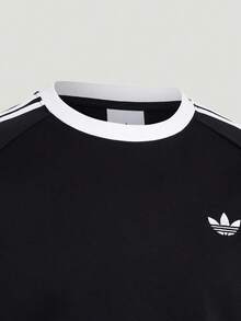 Adidas Originals Men's SS TEE M Short Sleeve Knit Collarless T-Shirt TK7762 - Black - View 4