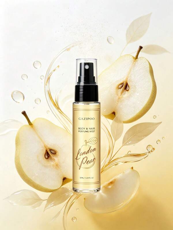1PC 30ml Pear Scented Fragrance Spray, Alcohol-Free | Long-Lasting Charming Gourmand Fragrance, Fresh Pear And Melon As Top Notes, Portable, Outdoor Travel Size, Suitable For Daily Use/Vacation/Date, Ideal Gift/Valentine's Day/Birthday Gift, Mother's Day Gift Recommendation, Work Gathering Daily Banquet Travel Carry-On Fragrance