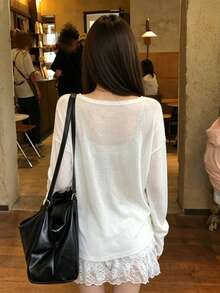 Summer New High-Quality Snowflake Sun Protection Base Layer Top, Breathable Casual White - White - View 6