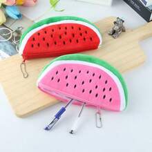 1PC Cute Fruit Storage Bag, Large Capacity Fruit Shaped Stationery Pouch, Portable Fluffy Makeup Bag, Cute Backpack Accessory, Beautiful Student Learning Supplies, Suitable For Gifts And Student Learning Use - Fruit Pencil Case - View 4