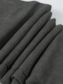 1pc Teen Boys Loose Fit Corduroy Straight Leg Casual Pants, Versatile For Autumn/Winter - Dark Grey - View 7