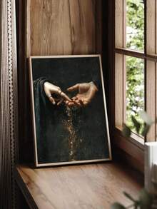 1pc Ethereal Connection Wall Art Print Gothic Celestial Decor, Mysterious Romantic Wall Art, Romantic Wedding Gift, Halloween Art Decor Gothic Skull Canvas Poster Couple Art Dark Romantic Couple Gift Print Vintage Gothic Wedding Poster, Framed/Unframed - 1pc - View 7