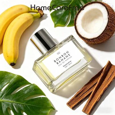 1pc/30ml Floral & Fruity Fragrance Spray, Coconut, Banana & Sandalwood Notes, Portable & Easy To Use, Long-Lasting Scent, Creates Romantic Atmosphere, Suitable For Office, Study, Dining And Other Occasions