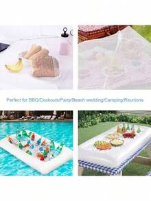 1pc Large White Pop-Up Mesh Food Cover Tent, Foldable And Washable, Suitable For Picnic, BBQ, Party And Outdoor Dining, Anti-Insect Kitchen Supplies - White - View 5