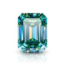 1pc 100% Moissanite, Blue-Green, D Color, Emerald Cut, VVS1 Clarity, Loose Stone, Suitable For Jewelry Making, Comes With GRA Certificate, DIY - Blue-green - View 15