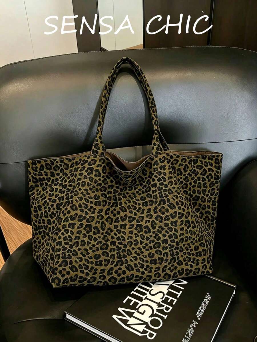 这是一款时尚的豹纹大容量女士手提包。这款女士单肩包做工精细,配有多个搭扣、拉链口袋和各种实用功能。包包采用闭合装置和双提手设计,既可肩背也可手提,非常适合女性外出、旅行、出差、通勤和日常使用。 - 綠色 - 查看 1