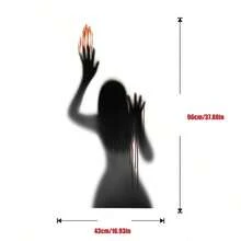 2pcs/1pc Halloween Horror Female Ghost Blood Hand Wall Stickers,For Halloween Party Glass Window DIY Backdrop Decorative Wall Stickers - Multicolor - View 12