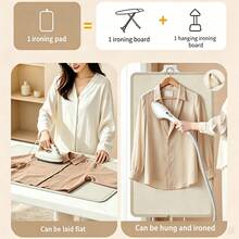 1pc Beige 3-Fold/4-Fold Ironing Board, Foldable Ironing Board For Home Use, Thickened Material, Vertical And Flat, Perfect Replacement For Traditional Ironing Board, Suitable For Multiple Scenarios, Easy Storage And Space-Saving, Suitable For Small Apartments, RVs, Home Travel, Holiday Gift - Beige - View 5