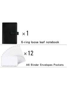 1pc A6 Budget Planner, With 12 Replaceable Envelopes, Financial Management And Savings Storage, Adult Back To School 6-Ring Notebook School Supplies - Multicolor - View 8