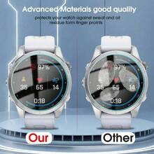 6PCS Tempered Glass Screen Protector Compatible With Fenix 8 Pro 7 7S 7X Pro 6 6S 6X Pro AMOLED Solar Compatible With Samsung Galaxy Watch Ultra 2025 Watch8 Classic Watch7 Watch6 Watch5 Pro Watch4 Glass Screen Protector Forerunner 965 955 945 245 255 45 55 Glass Cover Screen Film Anti-Scratch HD Clear Instinct 2X 3 Protective Glass Film - 6PCS - View 7