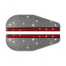2 piezas Protector de lluvia brillante para espejo retrovisor de coche con strass, visera de lluvia para espejo retrovisor de coche, escudo de lluvia - A - Ver 13