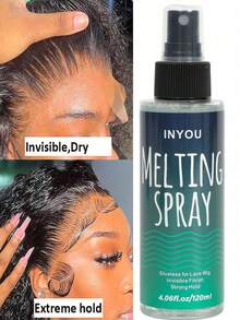 11pcs Lace Melting Spray Set, Suitable For Full Lace Front Wigs, Wig Installation Kit Includes Wig Cap, Edge Brush, Tail Comb, Elastic Band, Strong Hold Invisible Styling Quick Dry Lace Spray For Hairline & Front Wig, Wig Styling Tool 120ml - 11PC/SET - View 3