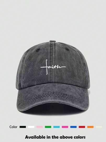 1pc Unisex Letter Print Baseball Cap, Casual Versatile Baseball Cap, Korean Style Retro Soft Top Sun Hat, Dad Hat, Trucker Hat, Suitable For Daily Wear