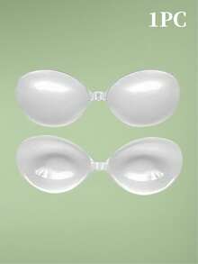 1pc Women's Adhesive Silicone Invisible Bra, Wedding Breast Pads, Summer Dress Tank Top Underwear Accessory - Multicolor - View 12