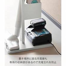 スティッククリーナー 紙パック ＆ 充電器 収納スタンド ホワイト W18×D27×H40cm タワー tower コードレス 掃除機 スタンド 充電器と紙パックを一括収納 10260 - ホワイト - チェックする 5