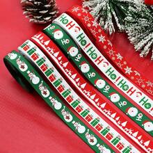 Christmas Ribbon DIY Bow Gift Wrapping Christmas Scene Woven Tape Party Colorful Ribbon - Multicolor - View 3