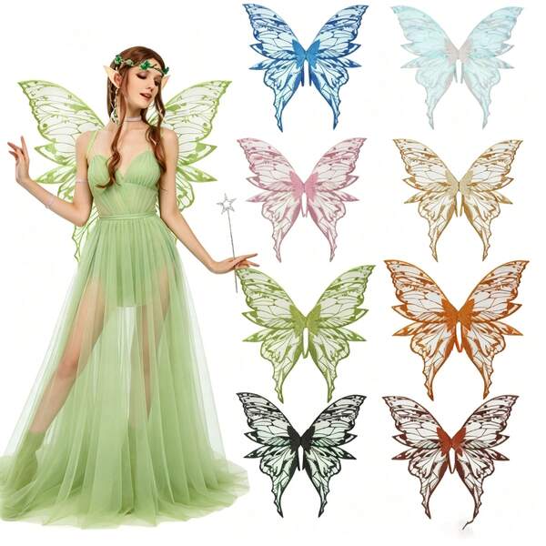 1pc Hot-Selling Tin Butterfly Angel Wings, Suitable For Various Festivals, Bar Parties, Cosplay Props, Music Festivals, Halloween